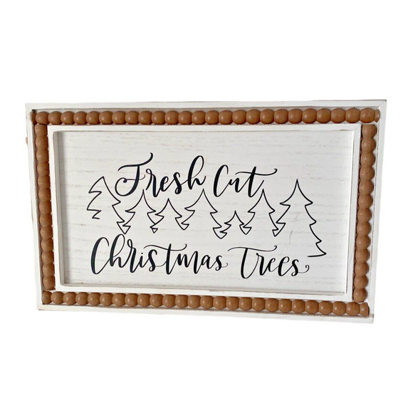 Woodpile Fun Other - Christmas Sign Rustic Wooden Fresh Cut Trees Holiday Xmas Decor Farmhouse 16x10"